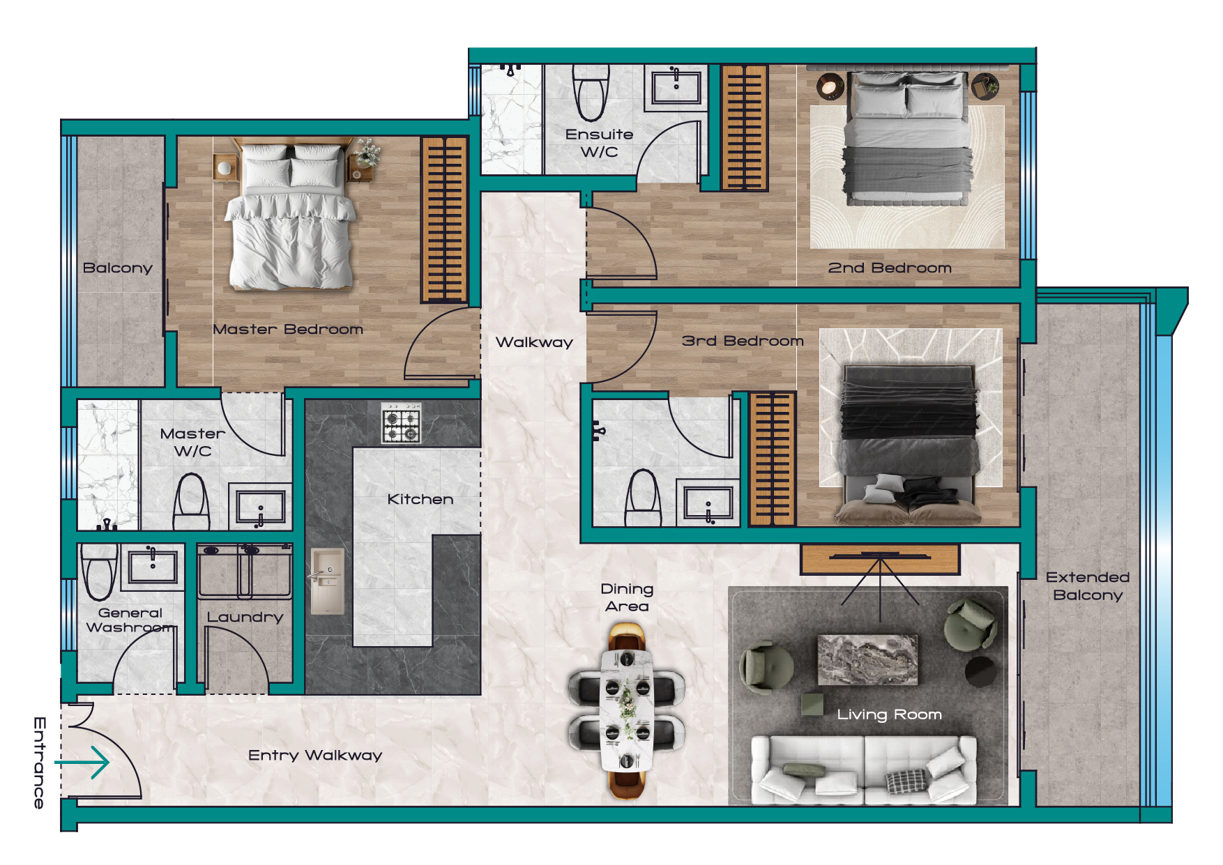 UNIT A floor plan